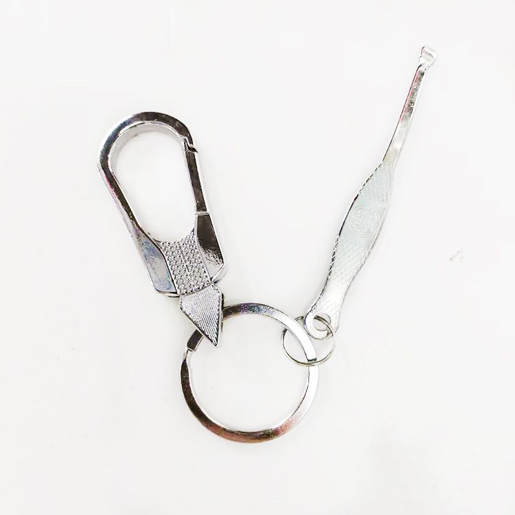 MQ Metal alloy double-ring keychain Key pendant Premium 6244-1 2-yuan store supply