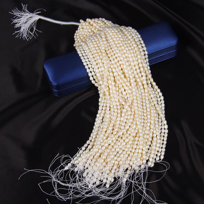 5.5-6Mm Rice Bead Rice Necklace Natural Freshwater Pearl Semi-Finished Material Diy Accessories Fashion Trend Application Scenario