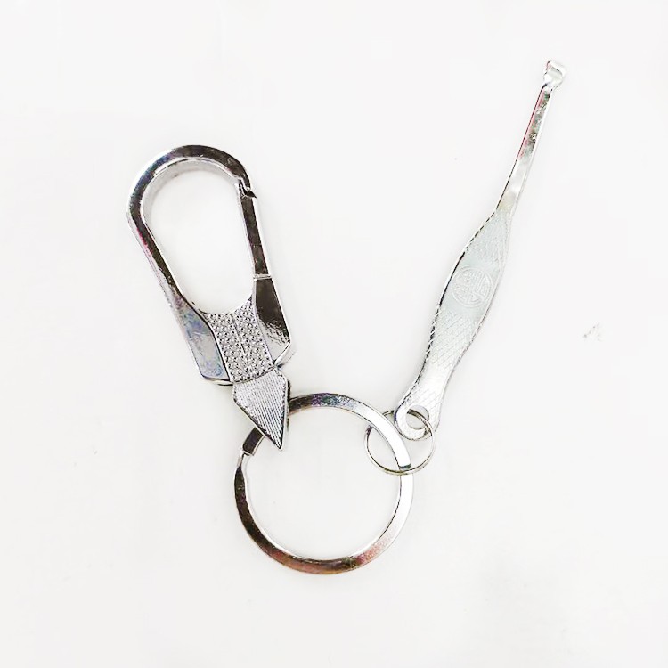 MQ Metal alloy double-ring keychain Key pendant Premium 6244-1 2-yuan store supply detail image 2