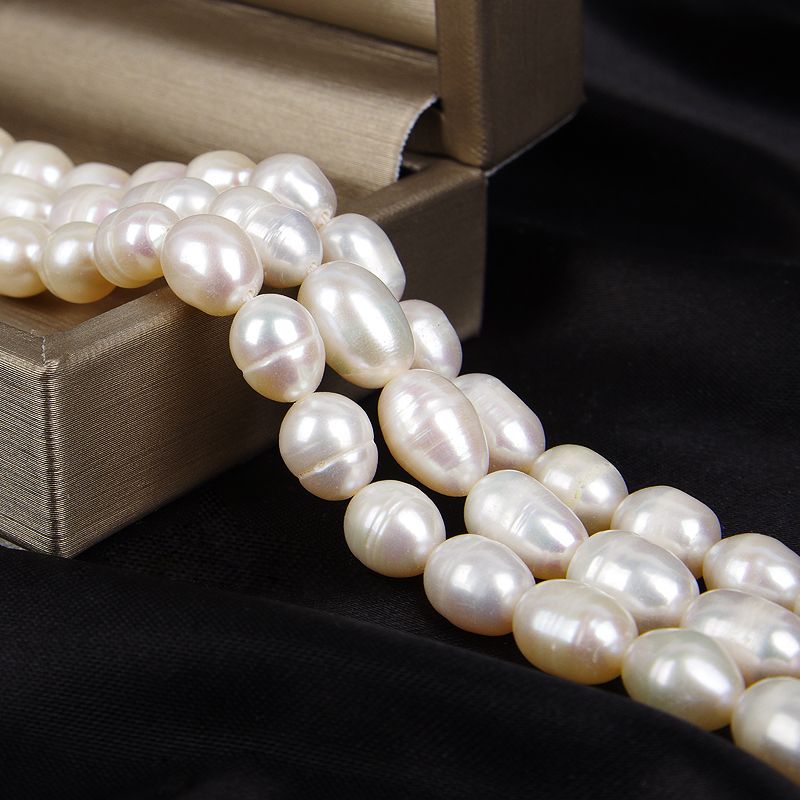 7-8Mm Rice Bead Necklace Rice Shaped Natural Freshwater Pearl Semi-Finished Material Diy Accessories Fashion Trend Bright Light Application Scenario