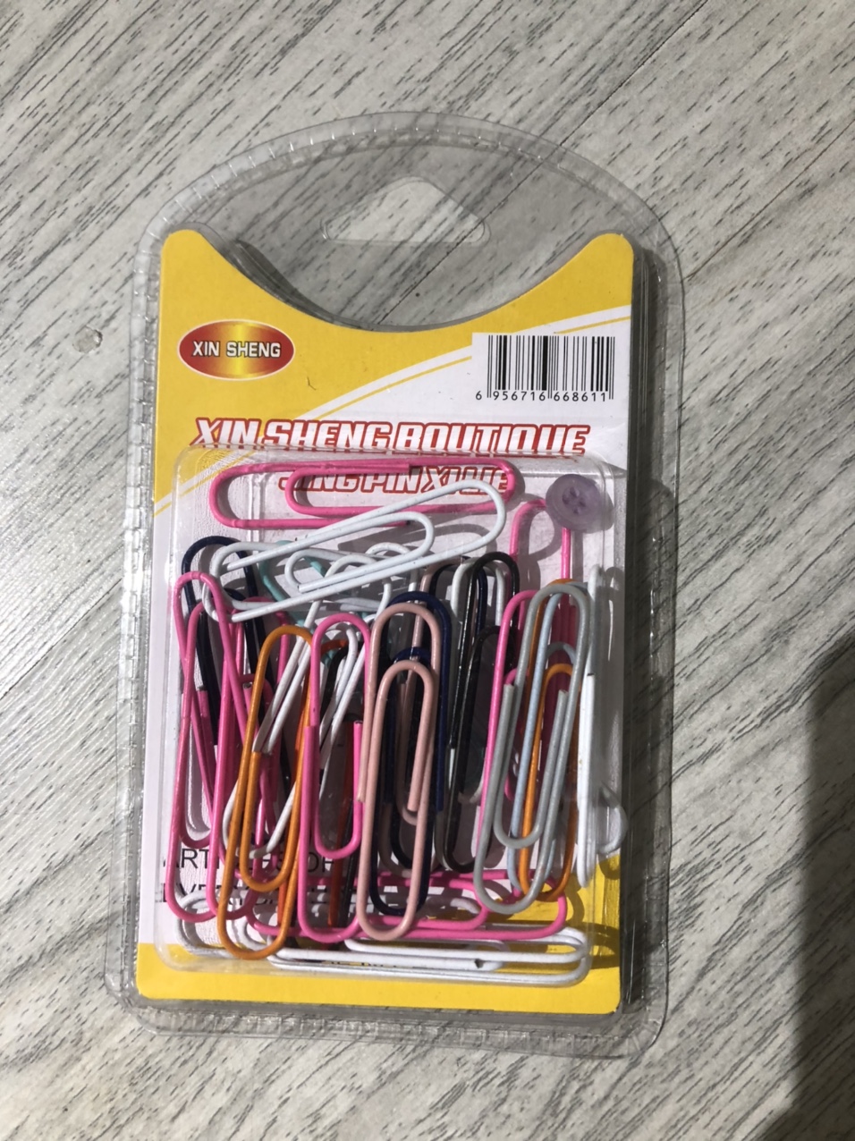 双泡彩色大号回形针