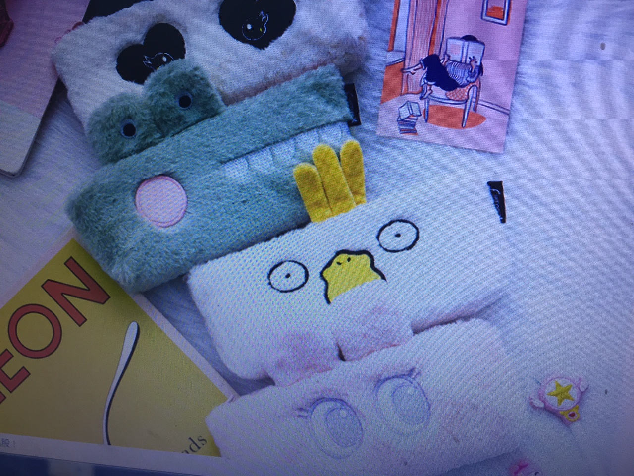Fluffy pen bag 1