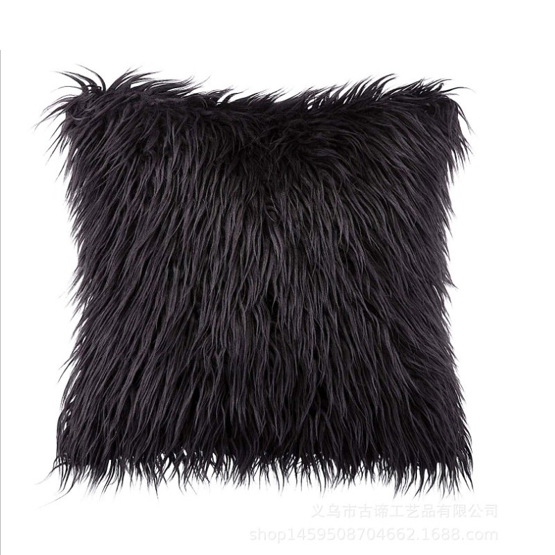 新 亚马逊爆款枕套 长毛绒抱枕套 时尚汽车靠枕 居家沙发大靠枕详情图6