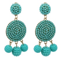 Pure handmade rice bead earrings