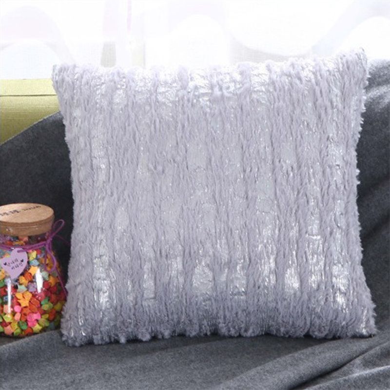 Gold-embossed pillowcases, plush cushions, cross-border home best-selling pillowcases, solid-color sofa cushions, fabric headrests Item Picture
