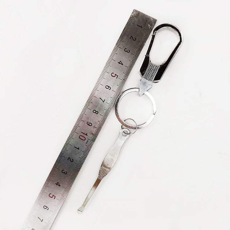 MQ Metal alloy double-ring keychain Key pendant Premium 6244-1 2-yuan store supply Specification image