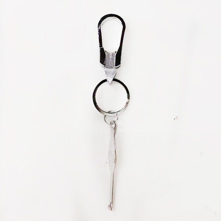 MQ Metal alloy double-ring keychain Key pendant Premium 6244-1 2-yuan store supply detail image 4