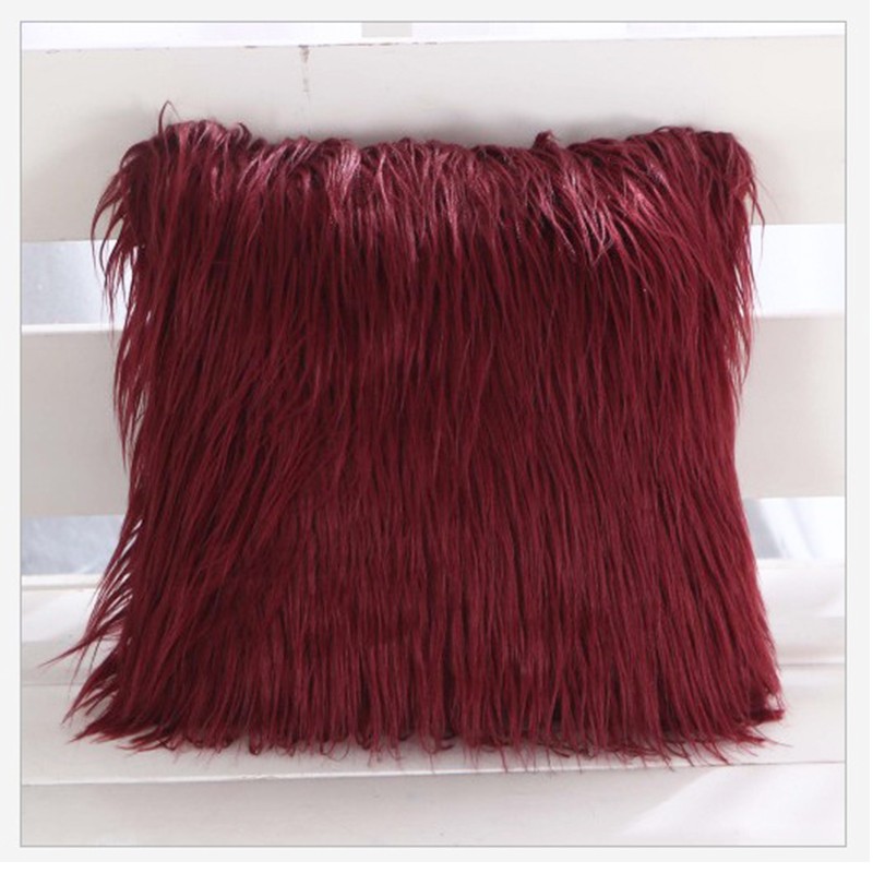 新 亚马逊爆款枕套 长毛绒抱枕套 时尚汽车靠枕 居家沙发大靠枕详情图4