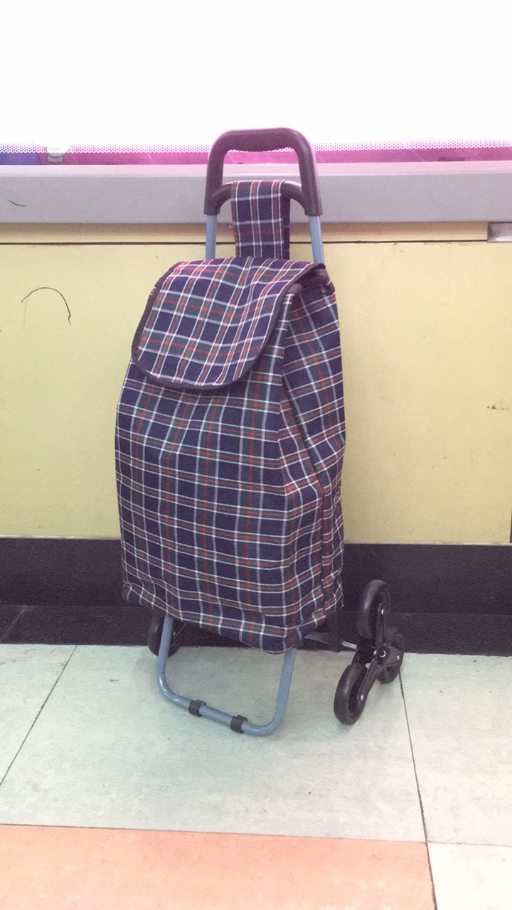 Street stall Oxford cloth luggage cart, shopping cart, trolley, waterproof and convenient to carry, grocery shopping cart