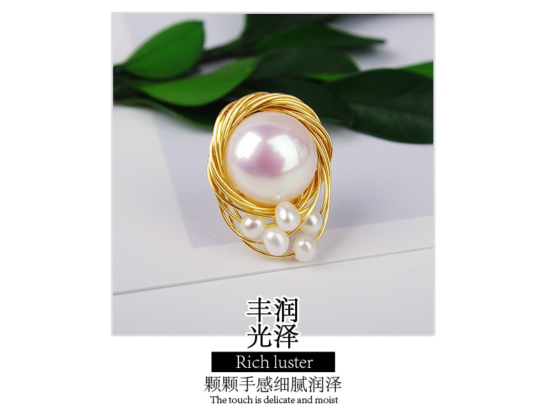 In 2020, The 14K Gold Injection Hand-Wound Natural Freshwater Pearl S925 Silver Needle undefined