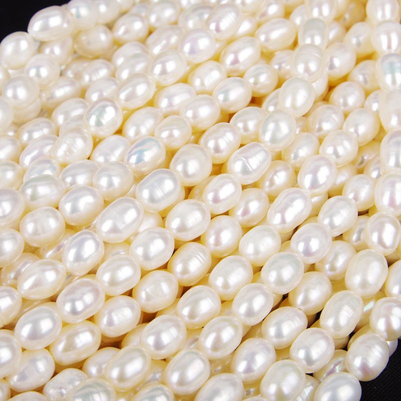 5.5-6Mm Rice Bead Rice Necklace Natural Freshwater Pearl Semi-Finished Material Diy Accessories Fashion Trend Item Picture