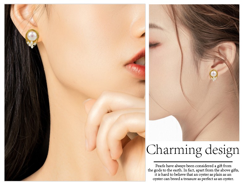 In 2020, The 14K Gold Injection Hand-Wound Natural Freshwater Pearl S925 Silver Needle undefined