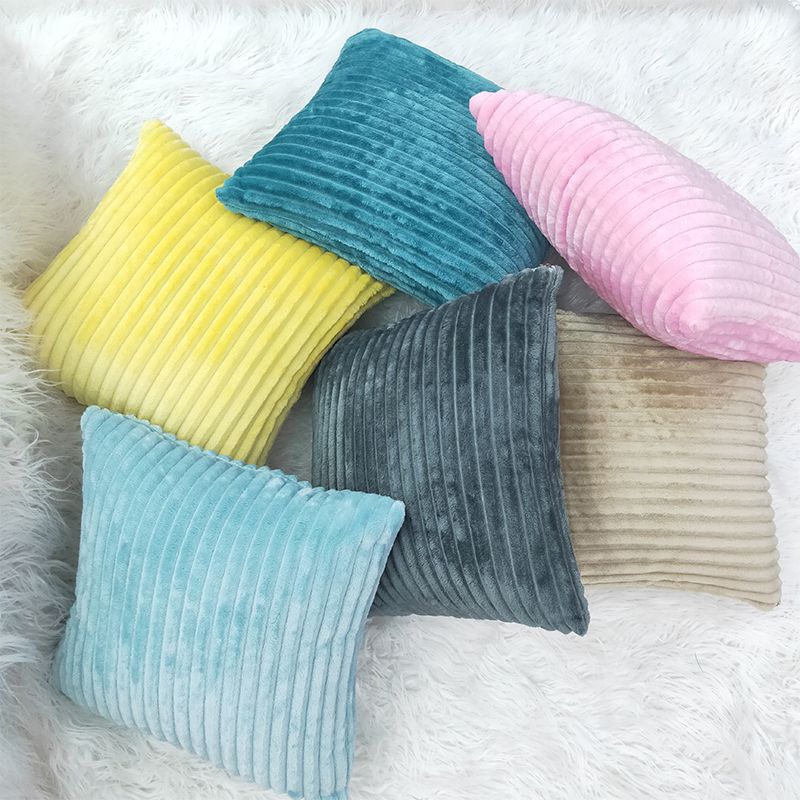 Cross-border hot sale of plush pillowcase cushion sofa office chair back sample living room pillows without core thumbnail