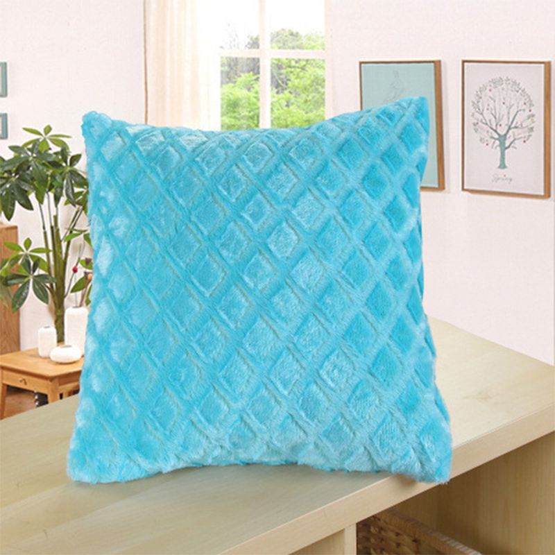 Embossed diamond-patterned plush pillowcase, cross-border best-selling short plush cushion and backrest cover Application Scenario