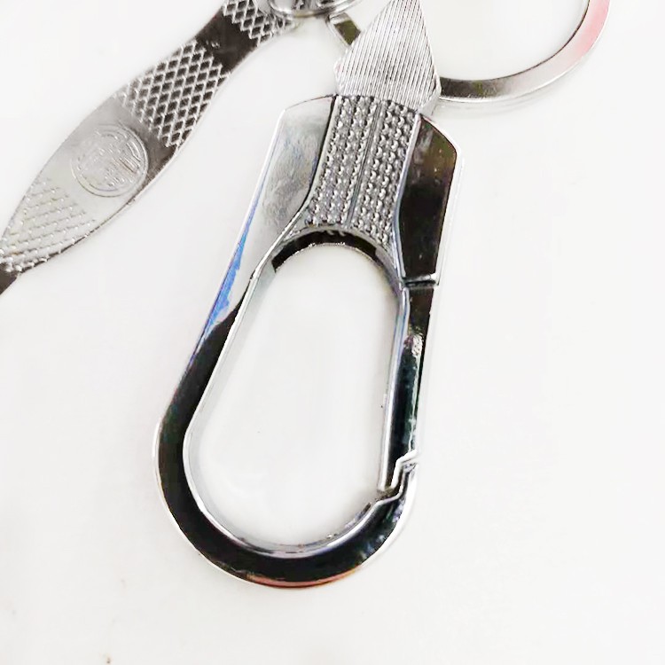MQ Metal alloy double-ring keychain Key pendant Premium 6244-1 2-yuan store supply detail image 1
