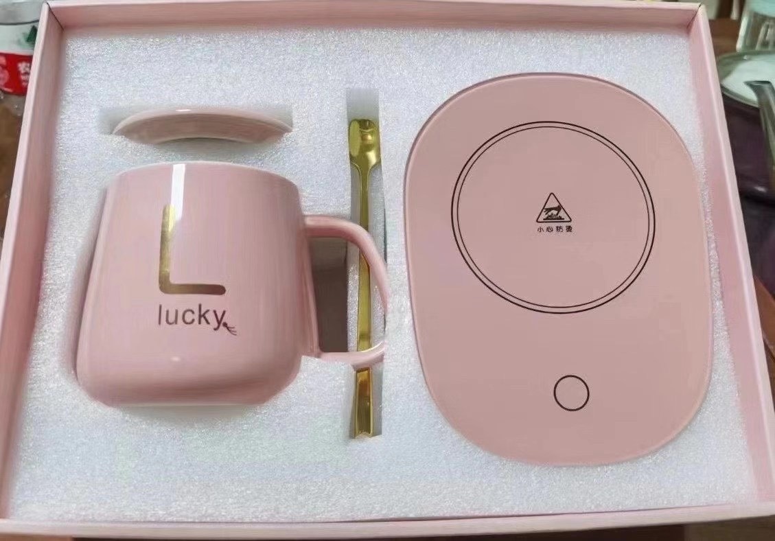 55-degree constant temperature cup with ceramic lid and spoon gift box packaging Specification image