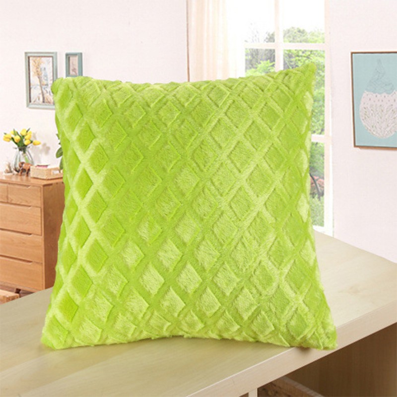 Embossed diamond-patterned plush pillowcase, cross-border best-selling short plush cushion and backrest cover detail image 13