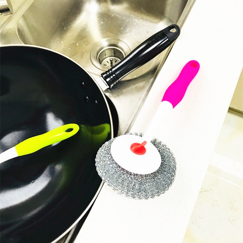 塑柄清洁球锅刷细节图