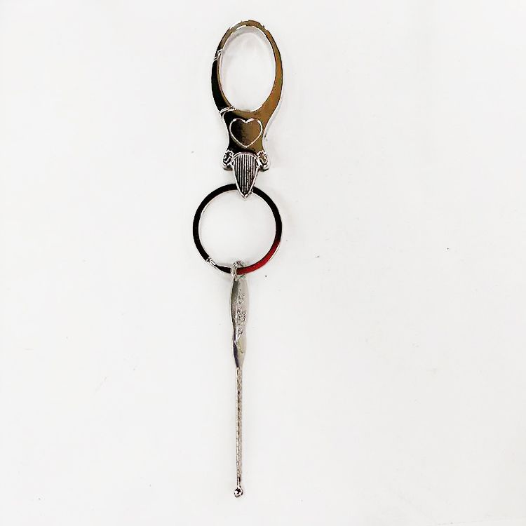 强人金属合金带耳挖钥匙扣 钥匙挂件精品4309