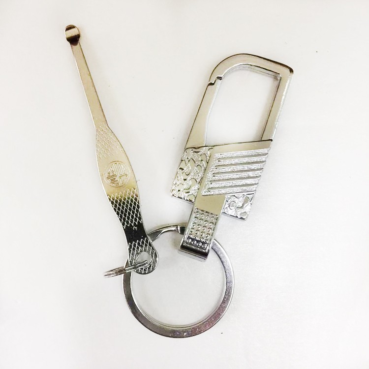 MQ Metal Alloy spring hook Key Chain with ear dig Key Pendant Premium 5005-1 for export detail image 1