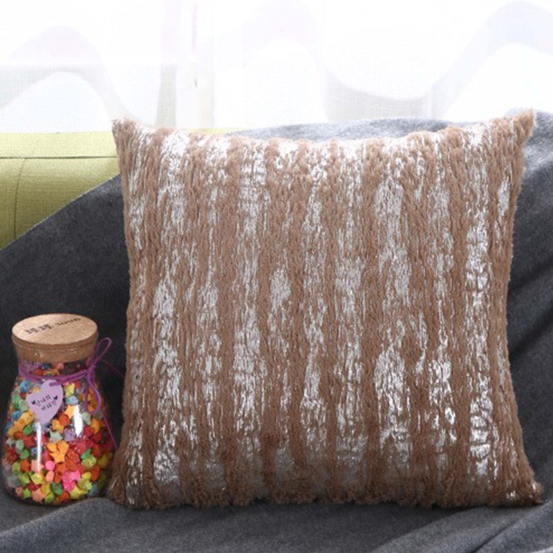 Gold-embossed pillowcases, plush cushions, cross-border home best-selling pillowcases, solid-color sofa cushions, fabric headrests detail image 7