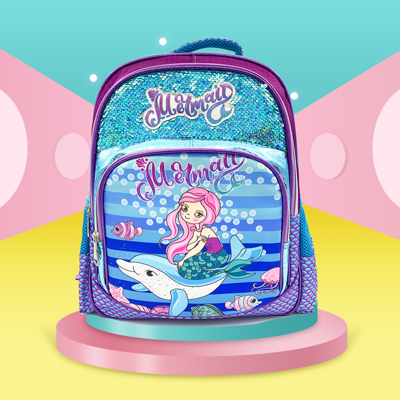 跨境爆款新款亮片潮流学生书包双肩656#