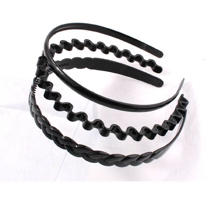 Popular Japanese and South Korea simple women's non-slip 3-piece set black hair clip headband men's sports headband women face wash bangs invisible hairpin source manufacturers direct wholesale thumbnail