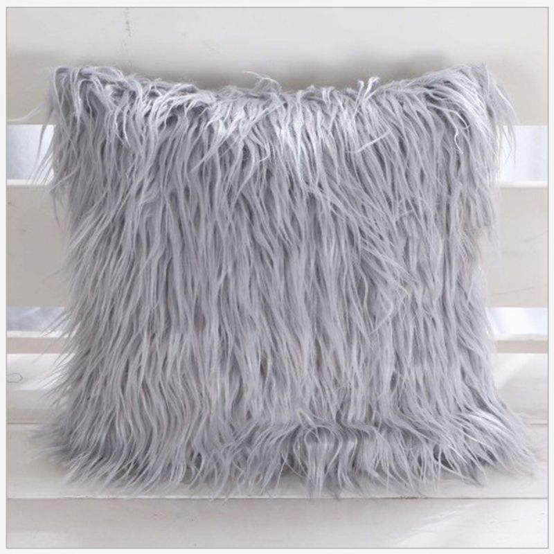 新 亚马逊爆款枕套 长毛绒抱枕套 时尚汽车靠枕 居家沙发大靠枕细节图