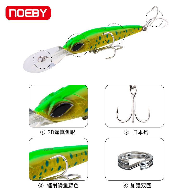 NOEBY/ Noi-Mino lures Lua lures boat lures hard lures fly lures sea lures 9485 thumbnail