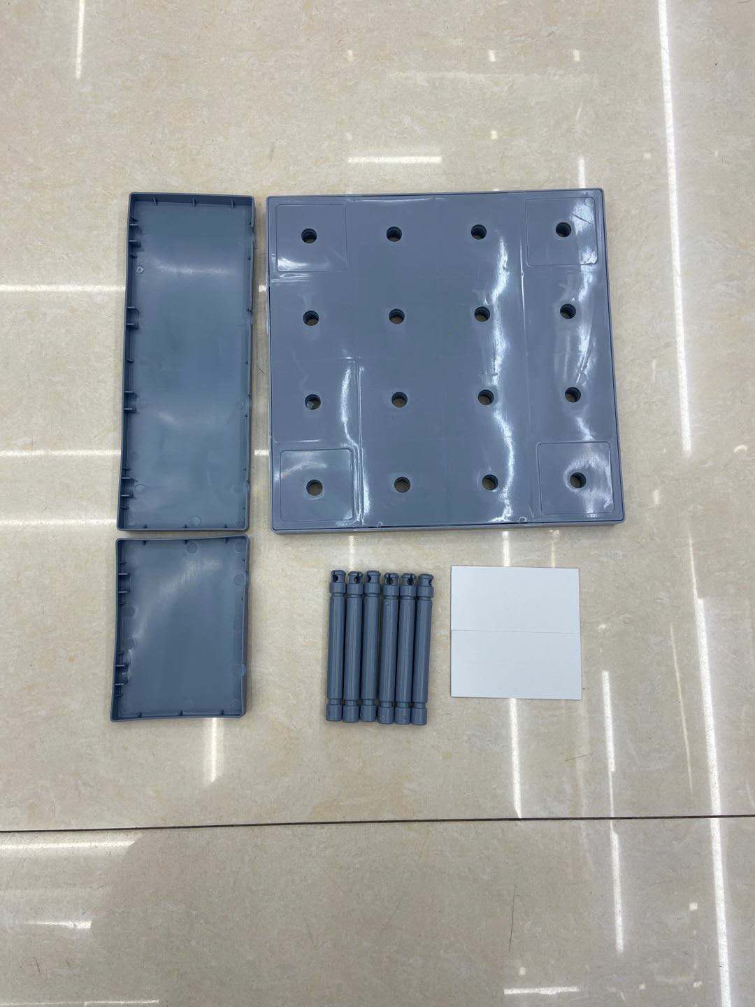 创意免打孔墙上置物架卧室北欧壁挂分层收纳架大学生宿舍塑料洞洞板细节图
