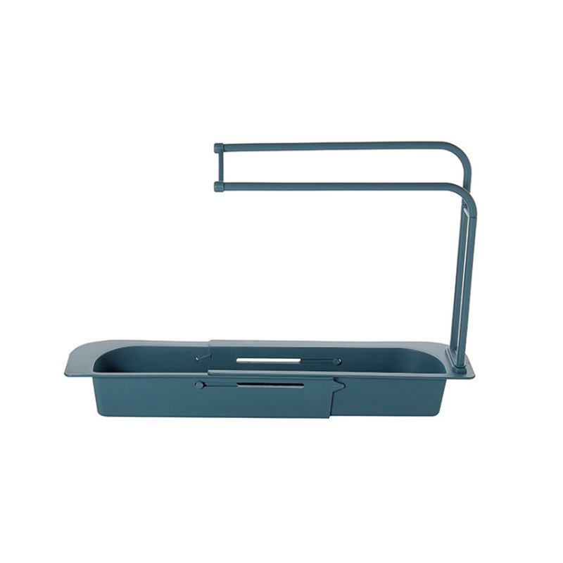 New kitchen sink, draining, telescopic storage rack, multi-functional sink, storage rack, sink, rag hanging rack, hanging basket and storage rack detail image 3