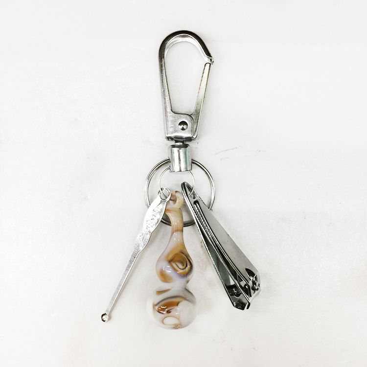 MQ Cartoon Gourd Keychain - Iron Hook Accessory Keychain Accessory 1 yuan 2 yuan store supply Specification image