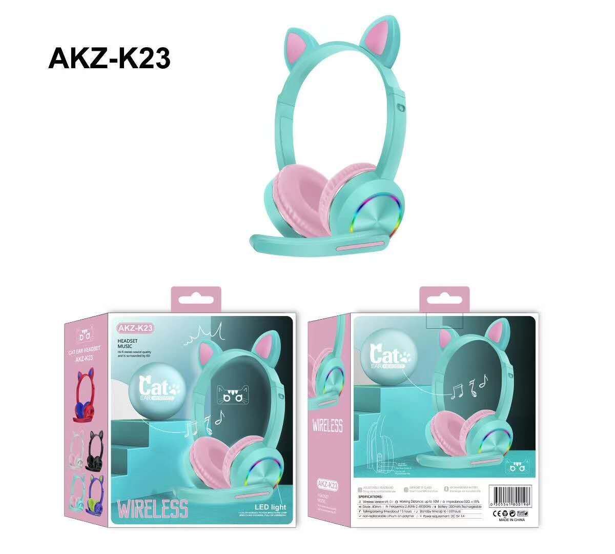 Cat Ear Bluetooth Over-ear K23 Fashionable Headphones undefined