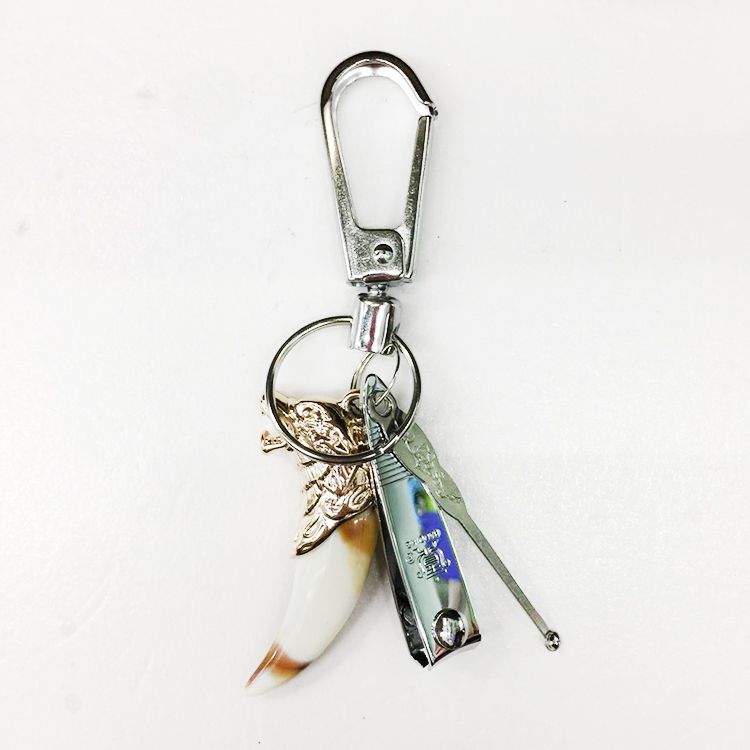 MQ Leopard Head Keychain - Iron Ear clipper Nail Clipper Accessory Pendant, one or two yuan supply details Picture