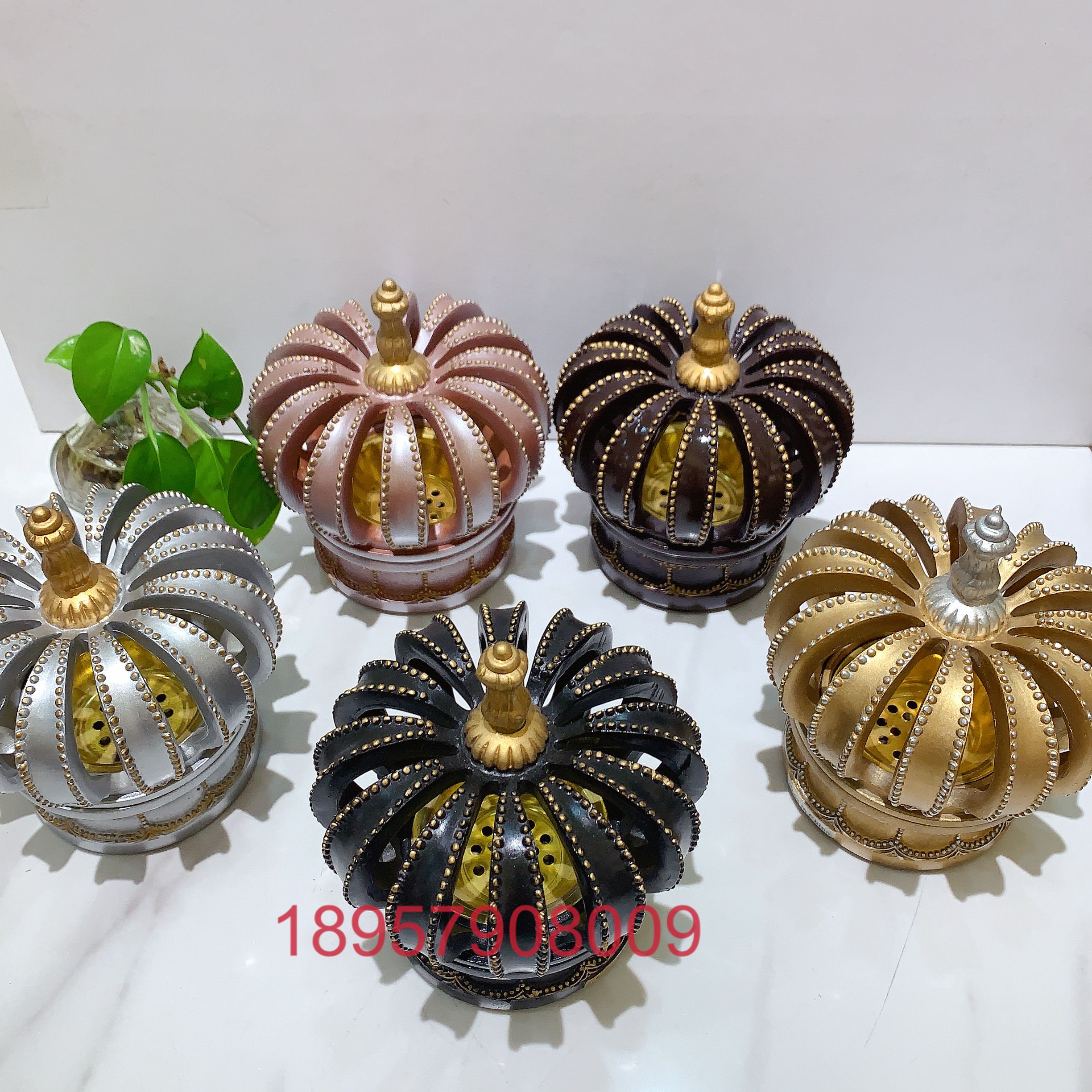 Crown Arabian resin incense burner thumbnail