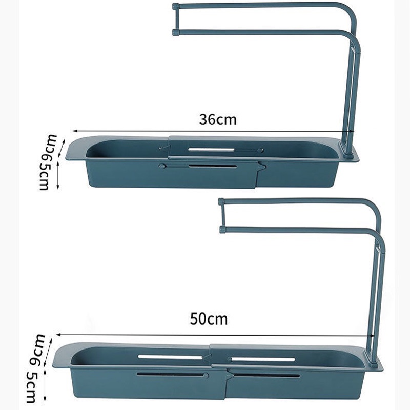 New kitchen sink, draining, telescopic storage rack, multi-functional sink, storage rack, sink, rag hanging rack, hanging basket and storage rack Item Picture