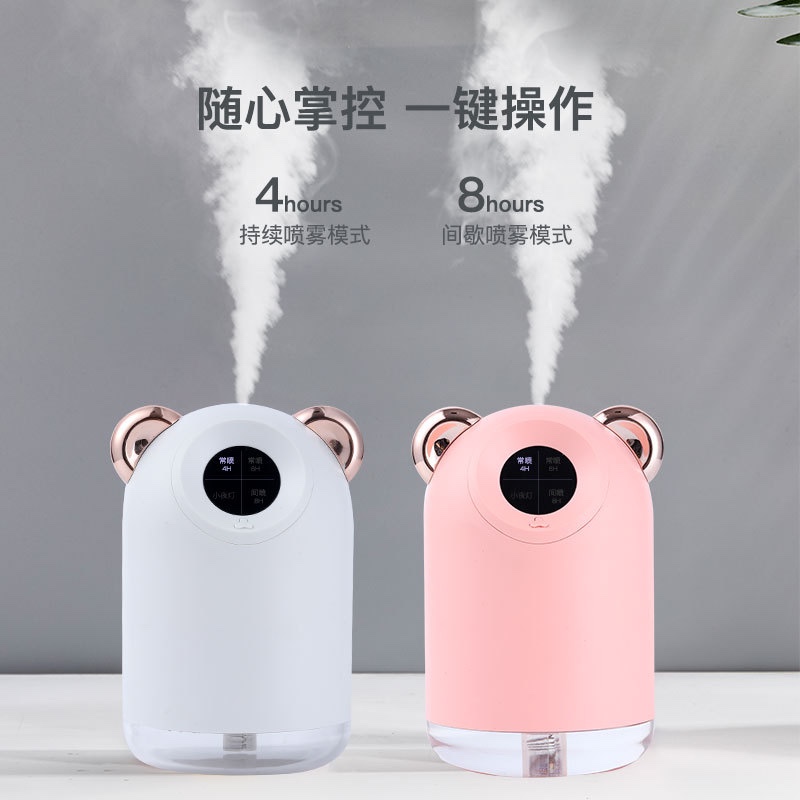 2020 Douyin New Mini Cute Pet Humidifier, Home desktop Car Silent USB display Frequency Humidifier Specification image