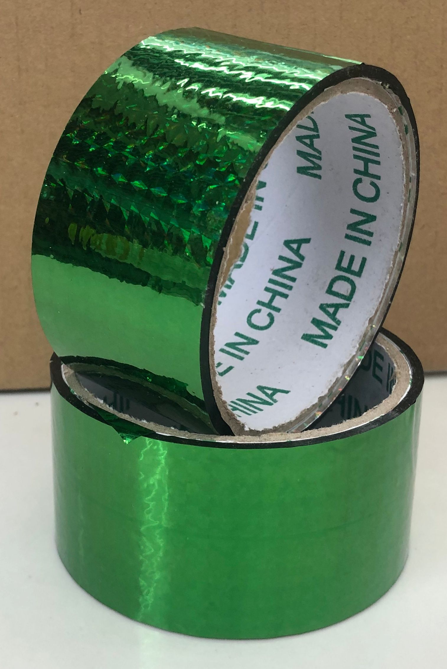 Laser tape green color tape radium cesium tape DIY decorative tape decorative tape wedding wedding car decorative tape