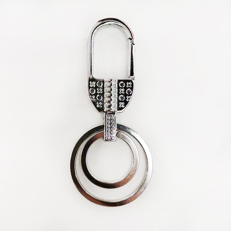 MQ Metal alloy double-ring keychain, key pendant, Fine 5001-2, 2-yuan store supply detail image 2