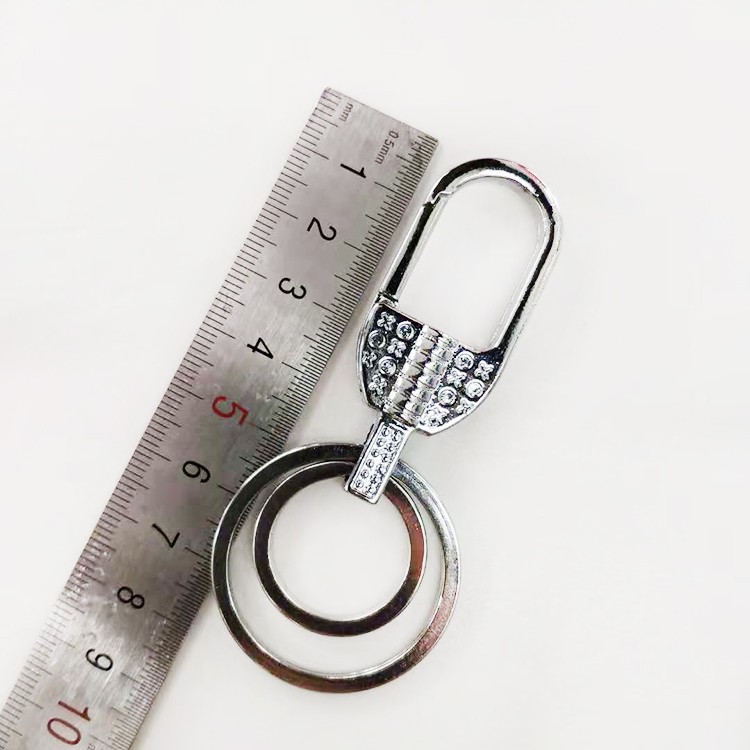 MQ Metal alloy double-ring keychain, key pendant, Fine 5001-2, 2-yuan store supply detail image 4