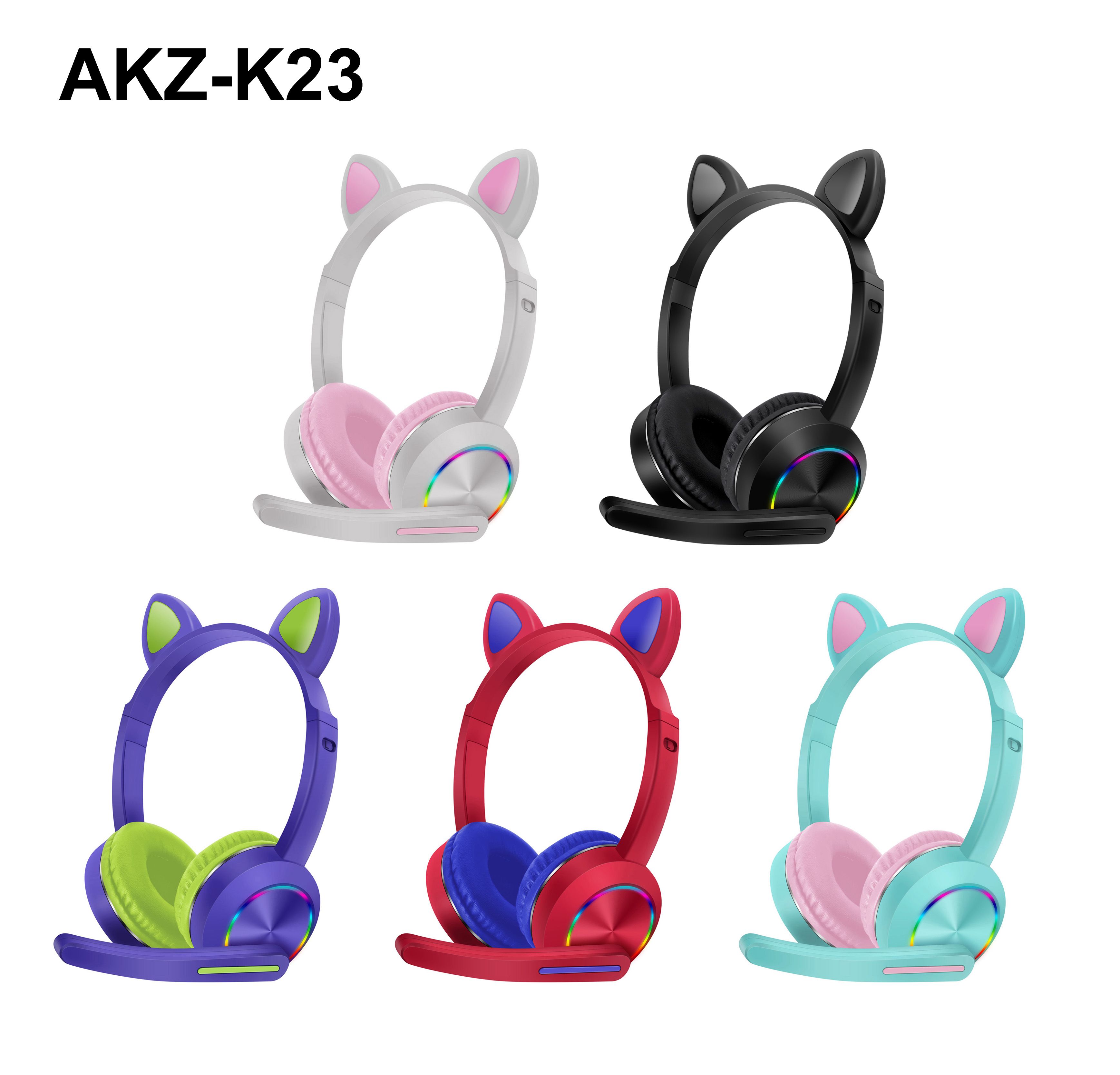 Cat Ear Bluetooth Over-ear K23 Fashionable Headphones