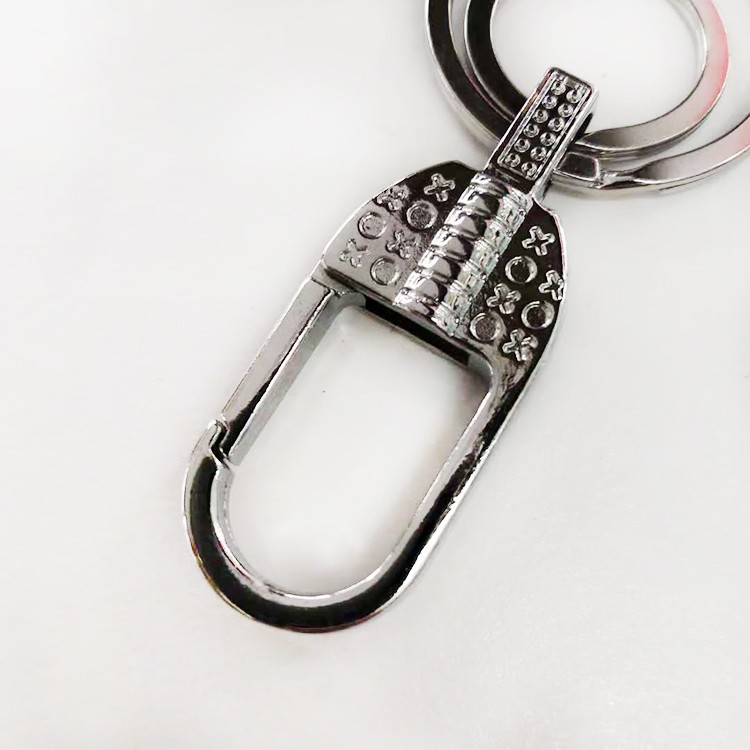 MQ Metal alloy double-ring keychain, key pendant, Fine 5001-2, 2-yuan store supply detail image 1