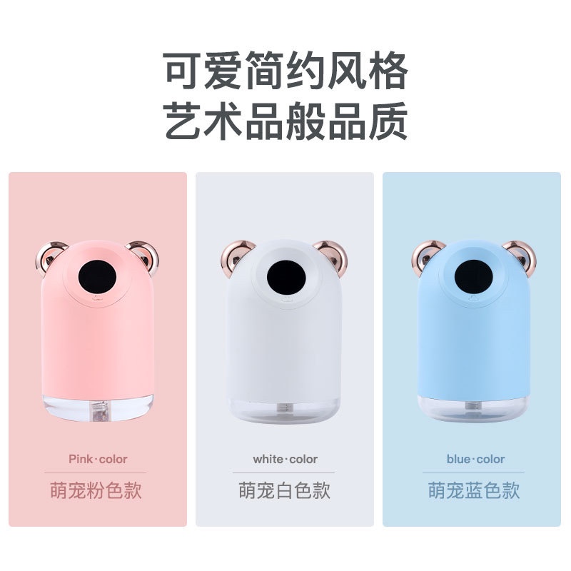 2020 Douyin New Mini Cute Pet Humidifier, Home desktop Car Silent USB display Frequency Humidifier details Picture