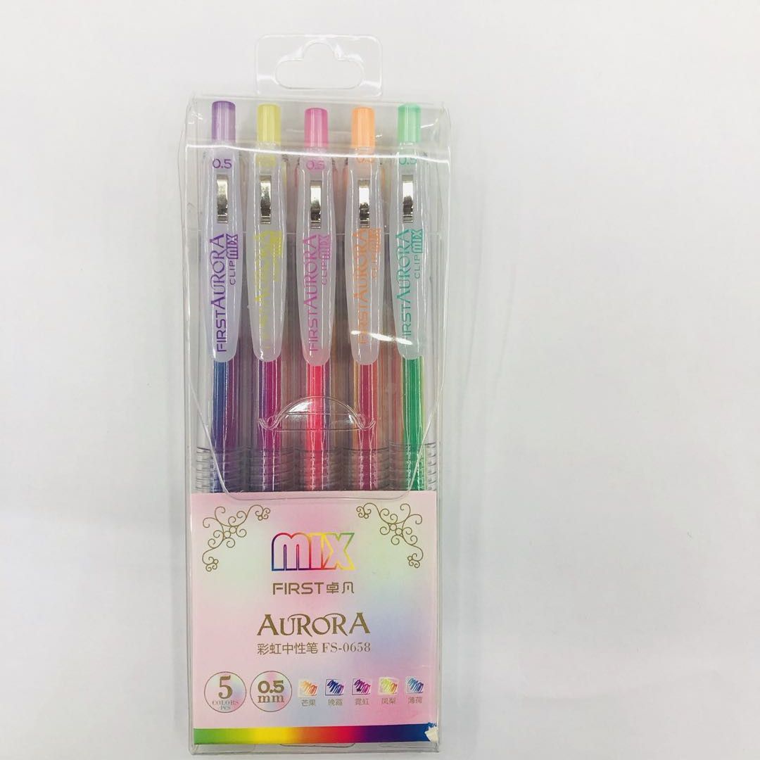 Incredible gel pen, gradient watercolor pen, Dreamy rainbow, press 0.5 gel pen, student planner pen undefined