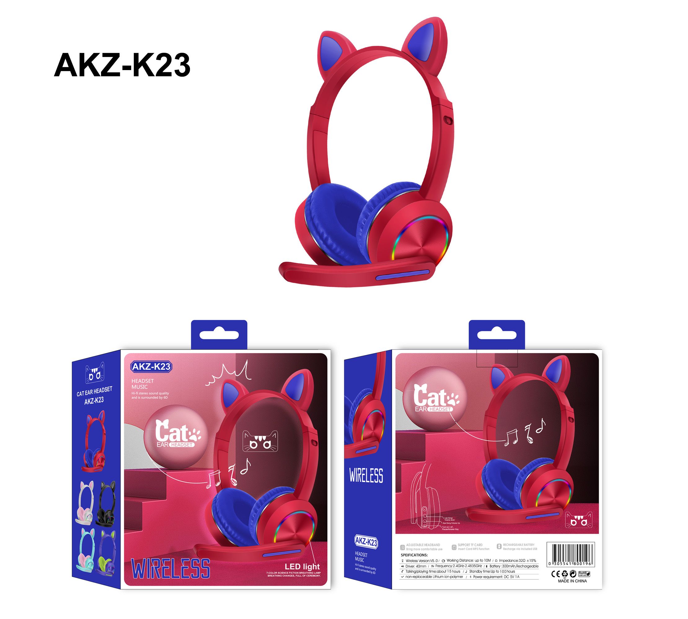 Cat Ear Bluetooth Over-ear K23 Fashionable Headphones Application Scenario