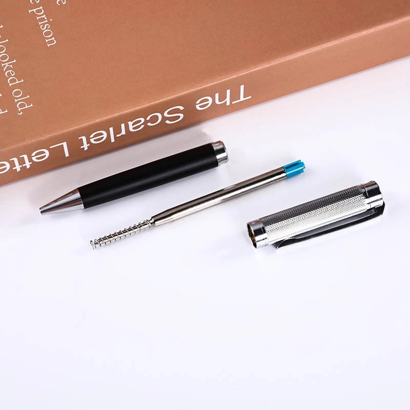 Metal ballpoint pen, brushed and engraved copper rod, advertising pen, gift pen, customized logo detail image 5