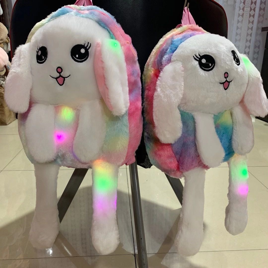 发光兔子耳朵会动毛绒兔