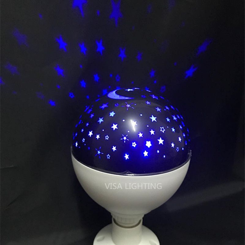 2020新款E27蓝牙遥控音乐星空灯满天星投影灯旋转梦幻投影