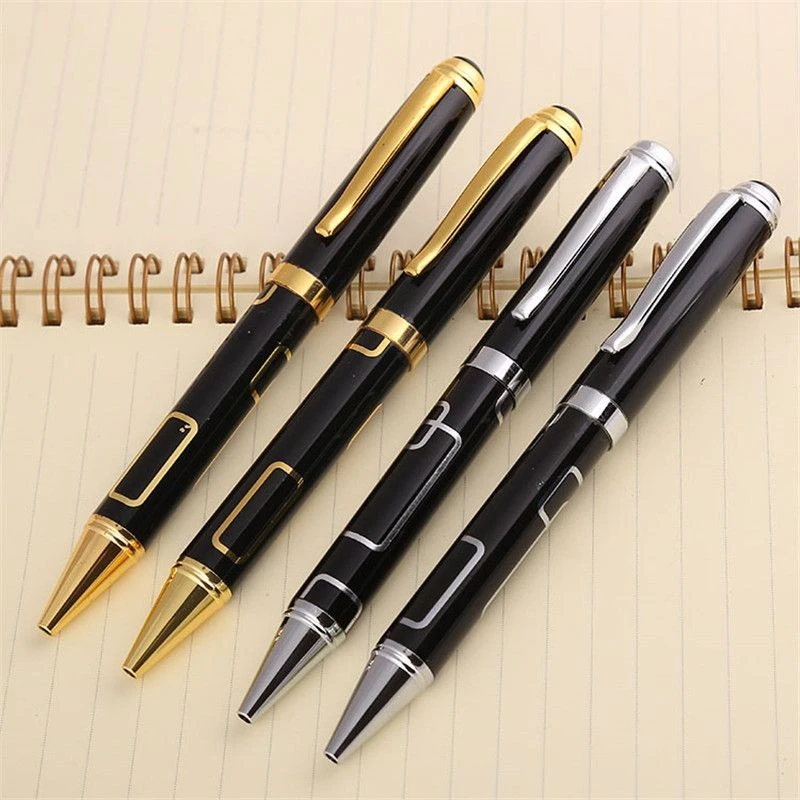 High-end rotary metal ballpoint pens can be customized with logos detail image 1