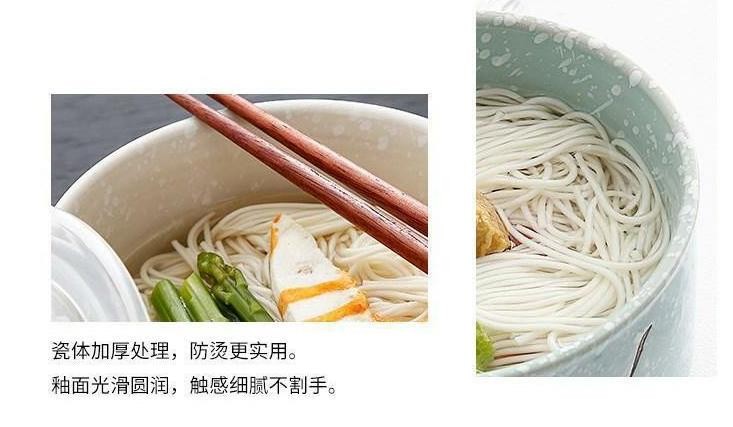 日本日式圆形陶瓷泡面杯 耐热微波炉可打热饭微波炉专用碗陶瓷详情图5